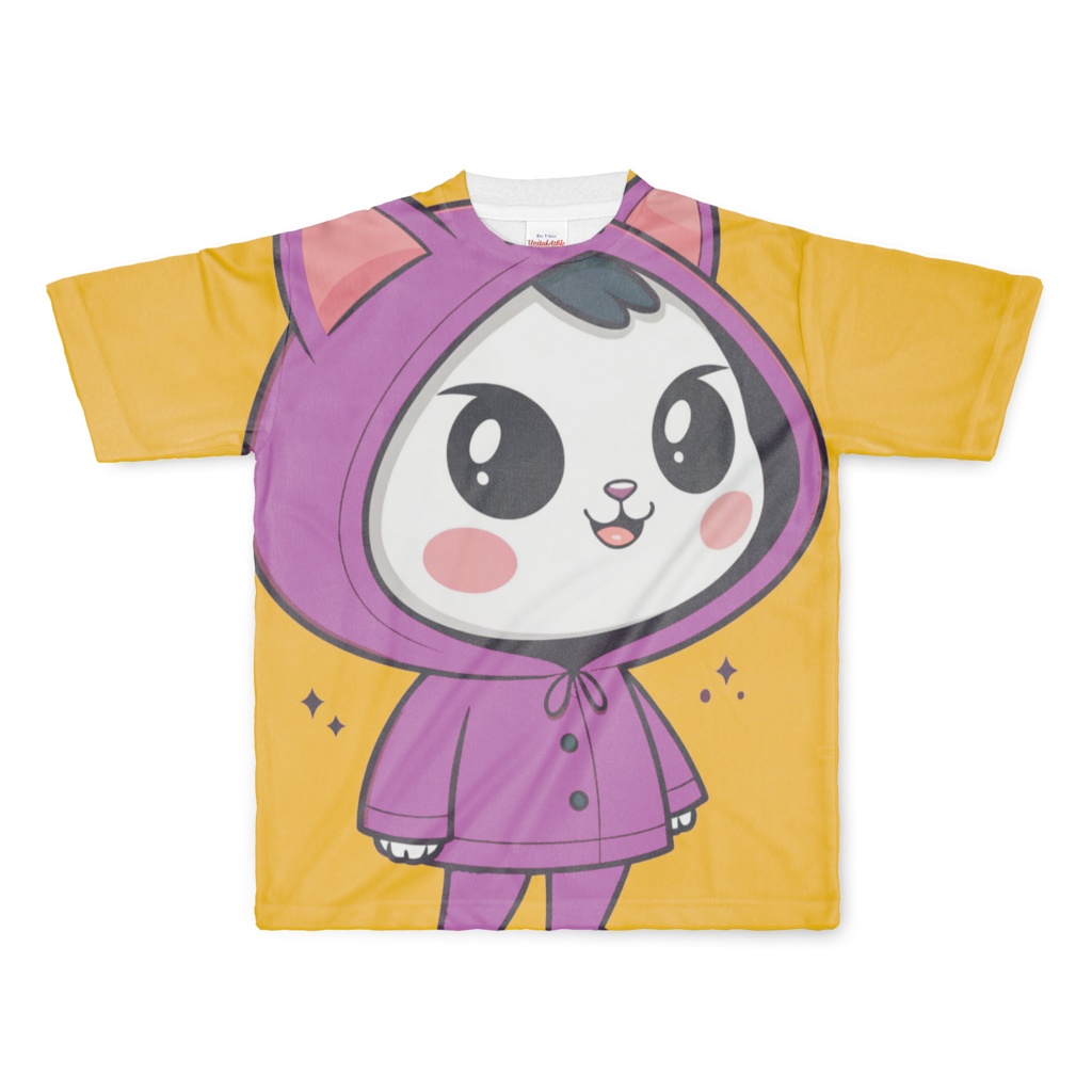 ねこ耳フードくん フルグラTシャツ