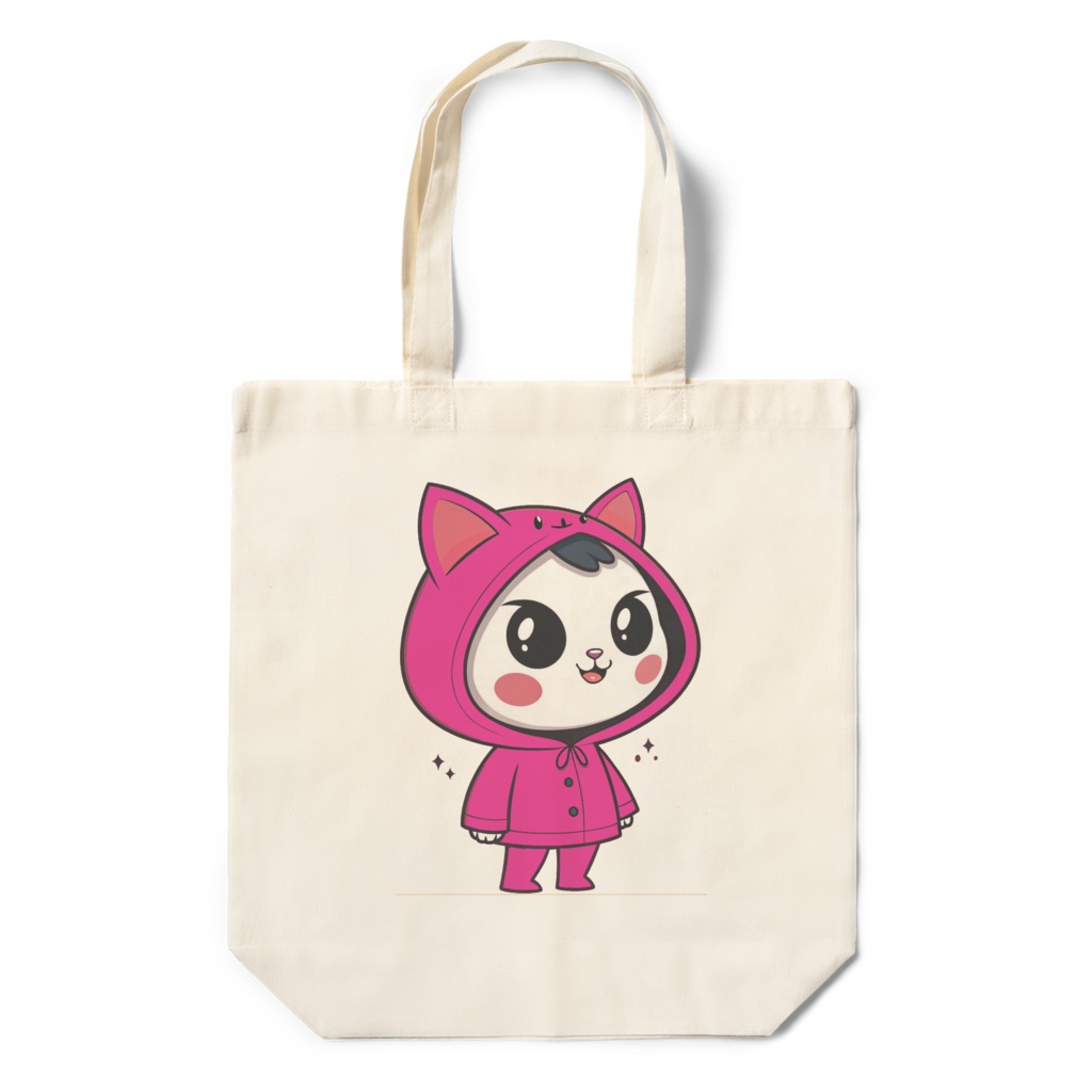ねこ耳フードの謎生物くん エコバッグ