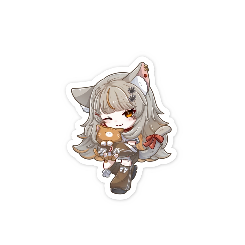 【猫乃子えのき】スマホステッカー【お誕生日記念】