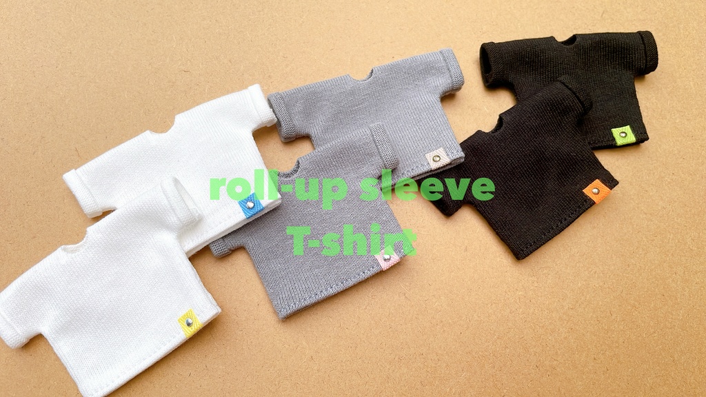 袖ロールアップTシャツ(送料込)