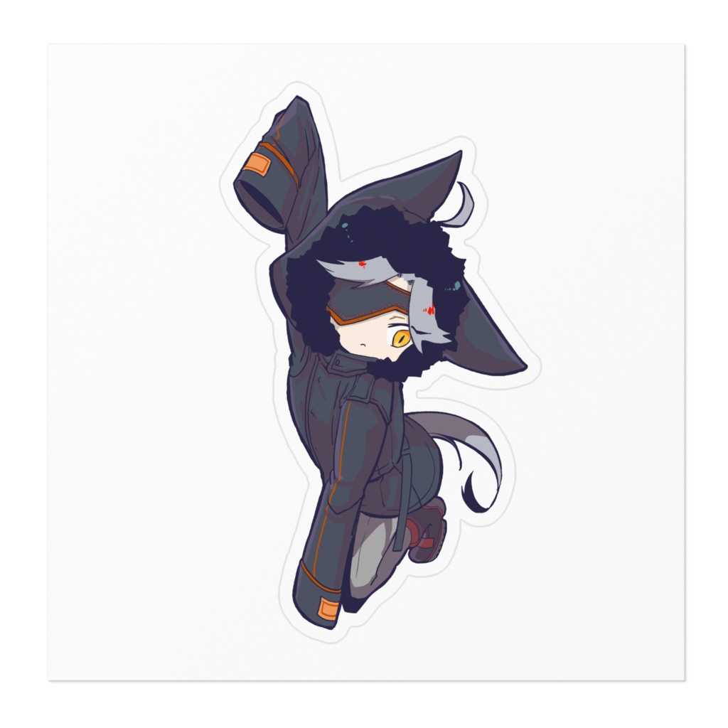 ステッカー オリジナルキャラクター「双子 兄 猫耳パーカーver」