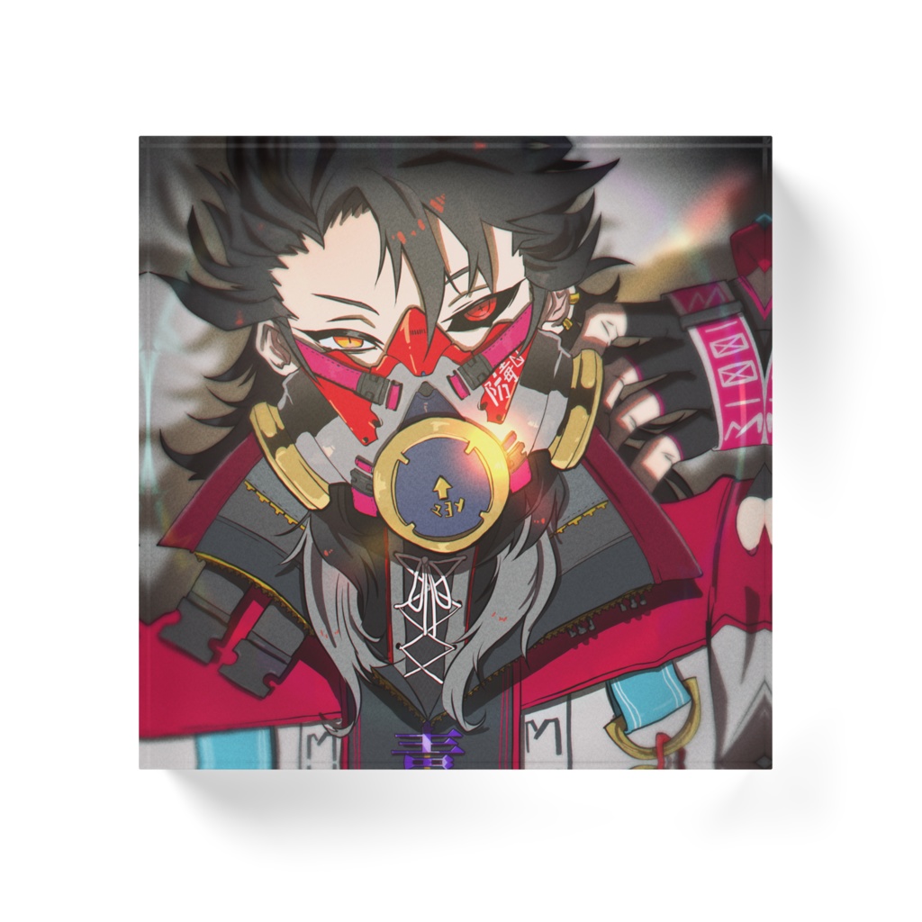 アクリルブロック 「ガスマスク」