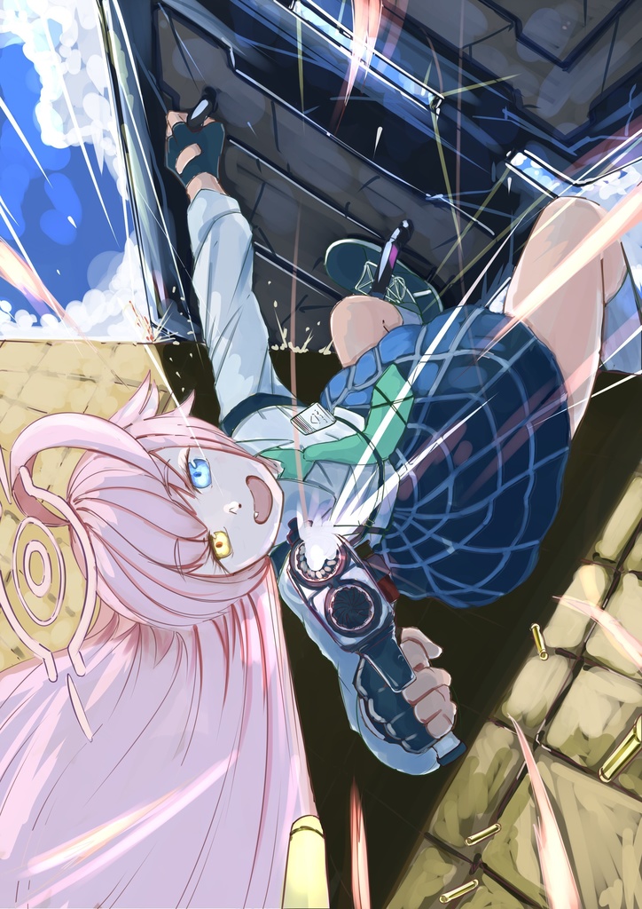 小鳥遊ホシノ(BlueArchive)カラーTシャツ黒