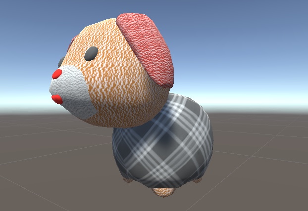 Unity対応!「3Dモデル」イヌのぬいぐるみ