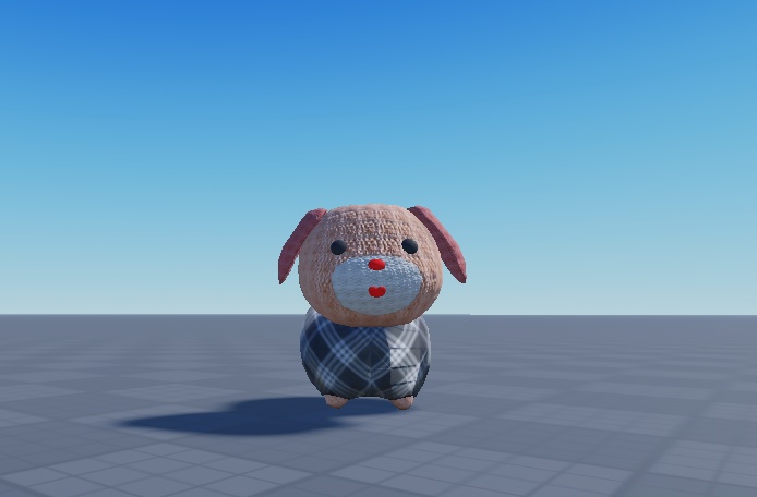 Unity対応!「3Dモデル」イヌのぬいぐるみ