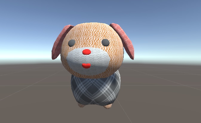 Unity対応!「3Dモデル」イヌのぬいぐるみ