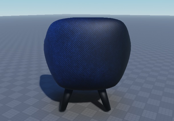 Unity&Roblox対応!「3Dモデル」おしゃれなデニム風ソファ
