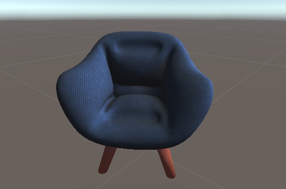 Unity&Roblox対応!「3Dモデル」おしゃれなデニム風ソファ