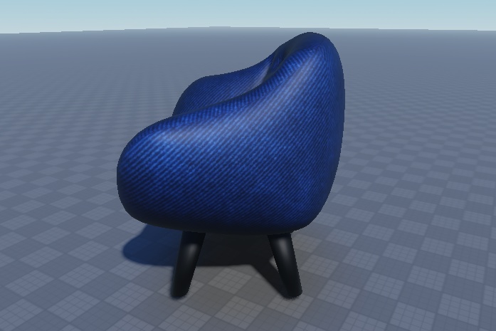 Unity&Roblox対応!「3Dモデル」おしゃれなデニム風ソファ