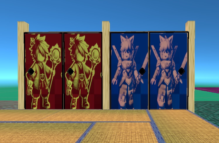 Unity&Roblox対応!「3Dモデル」ふすま(襖)2種類