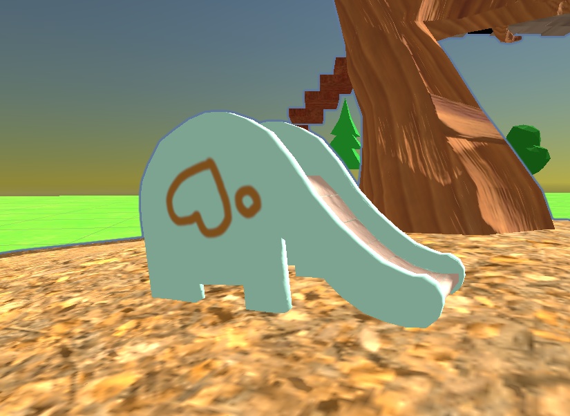 Unity&Roblx対応!「3Dモデル」ゾウの滑り台