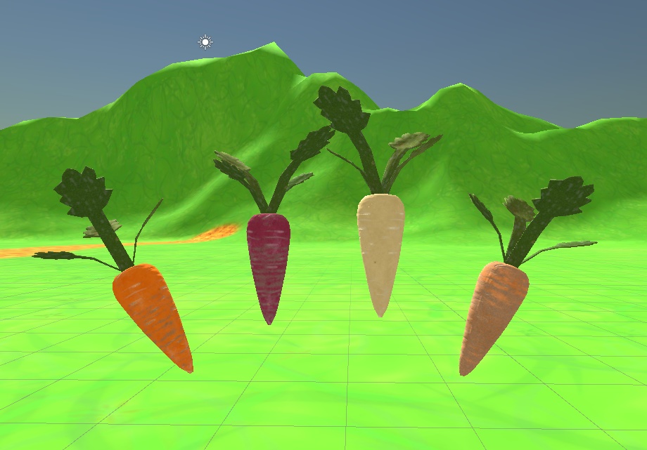 Unity&Roblox対応!「3Dモデル」リアルな人参🥕4種セット
