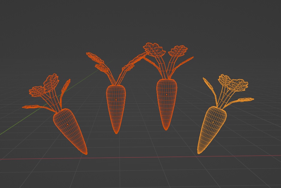 Unity&Roblox対応!「3Dモデル」リアルな人参🥕4種セット