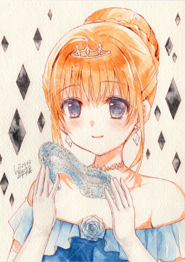 手書きイラスト『銀の靴』