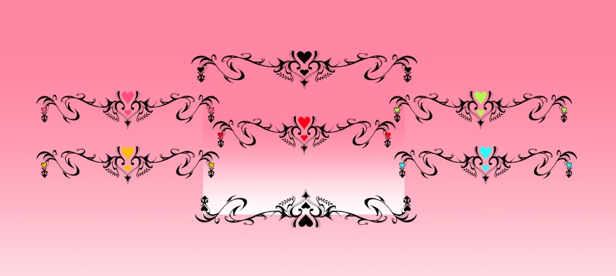 無料あり【ココフォリア】置くだけ闇落ちハートフレーム【素材】