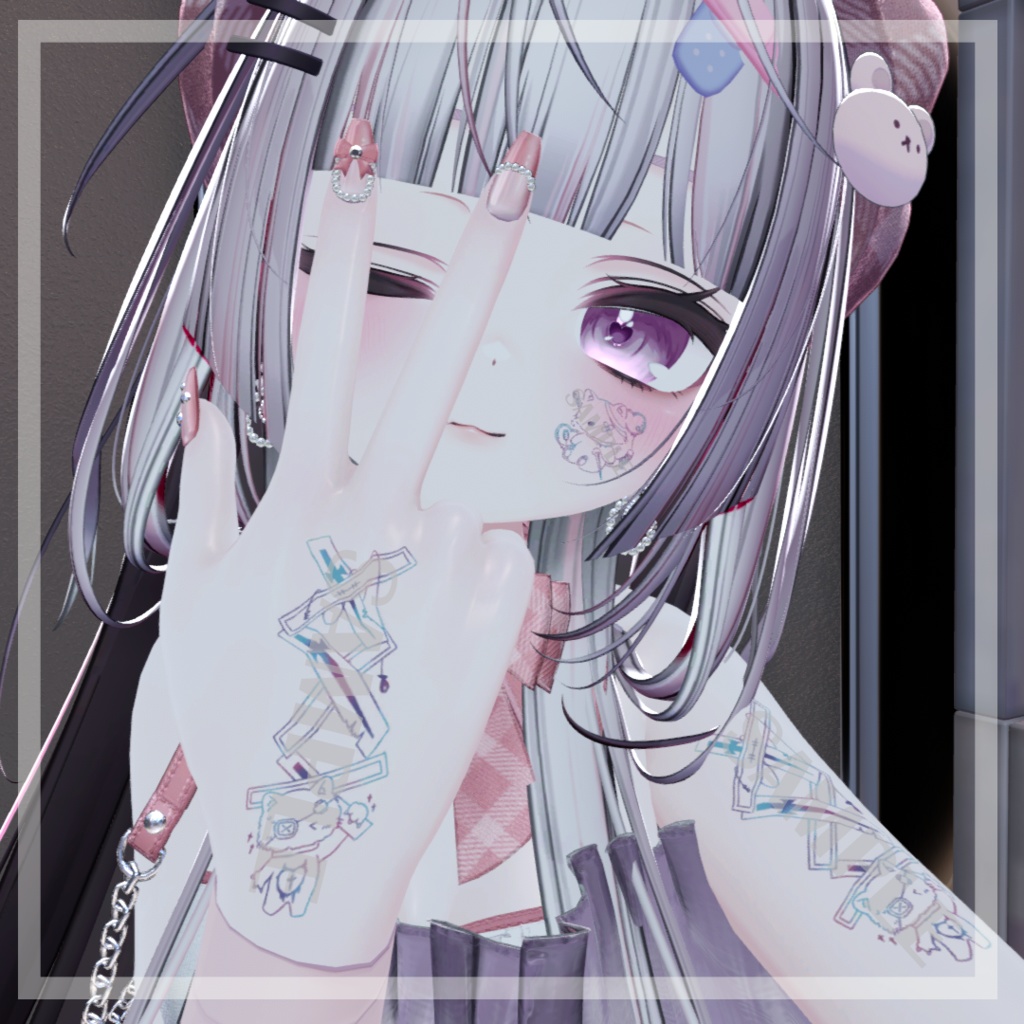 ꒰;>.<꒱『傷にゃんタトゥー』Kizunyan Tattoo Texture【VRC】