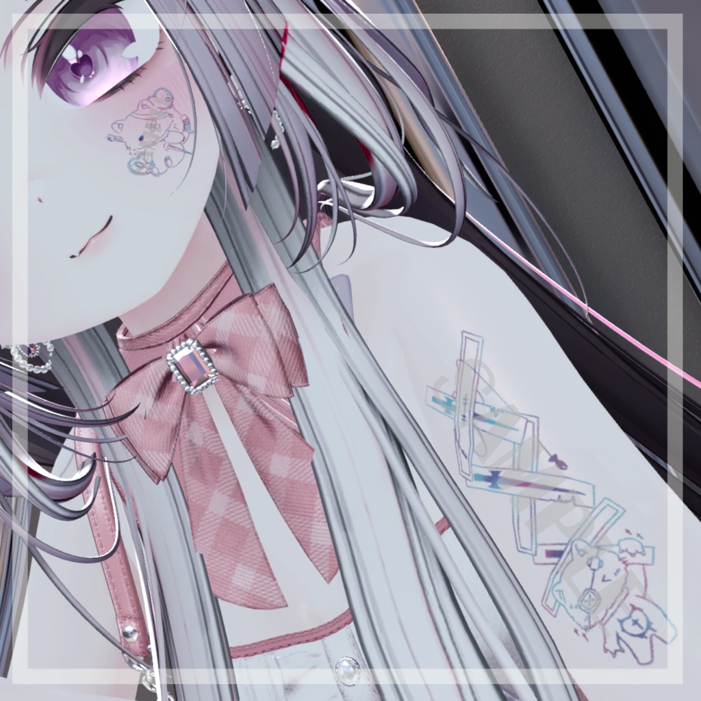 ꒰;>.<꒱『傷にゃんタトゥー』Kizunyan Tattoo Texture【VRC】