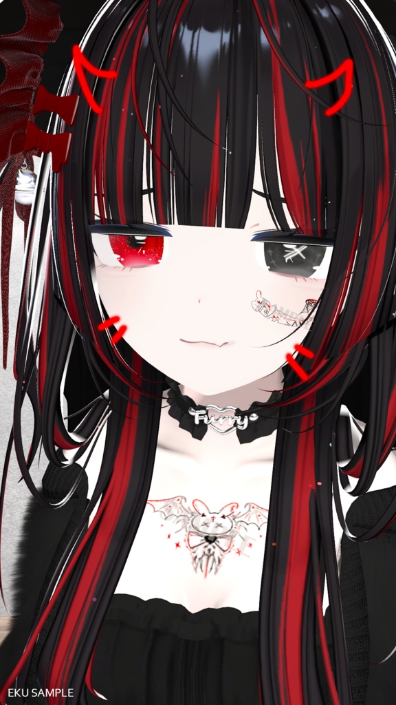 ( っᐢ. .ᐢ )『血翼兎タトゥー』Chiyoku Usa Tattoo Texture【VRC】