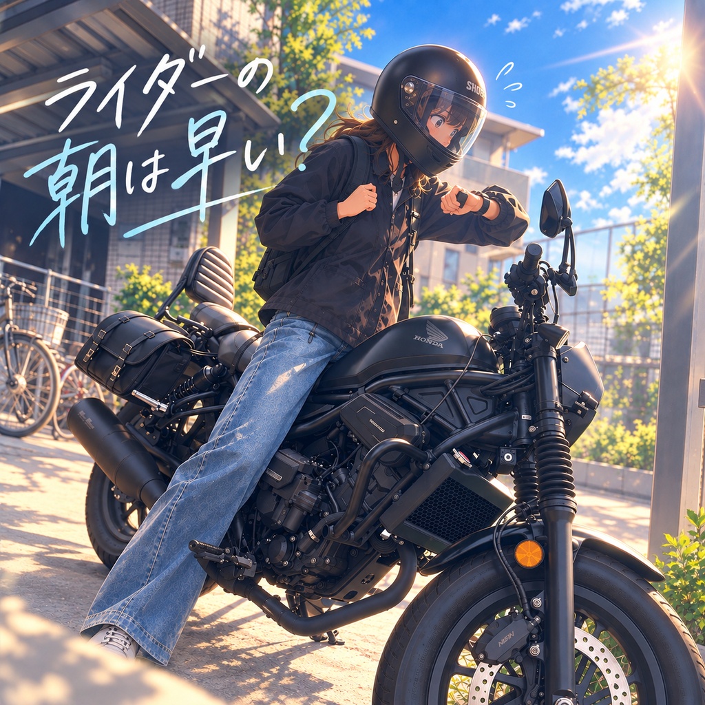 ライダーの朝は早い？