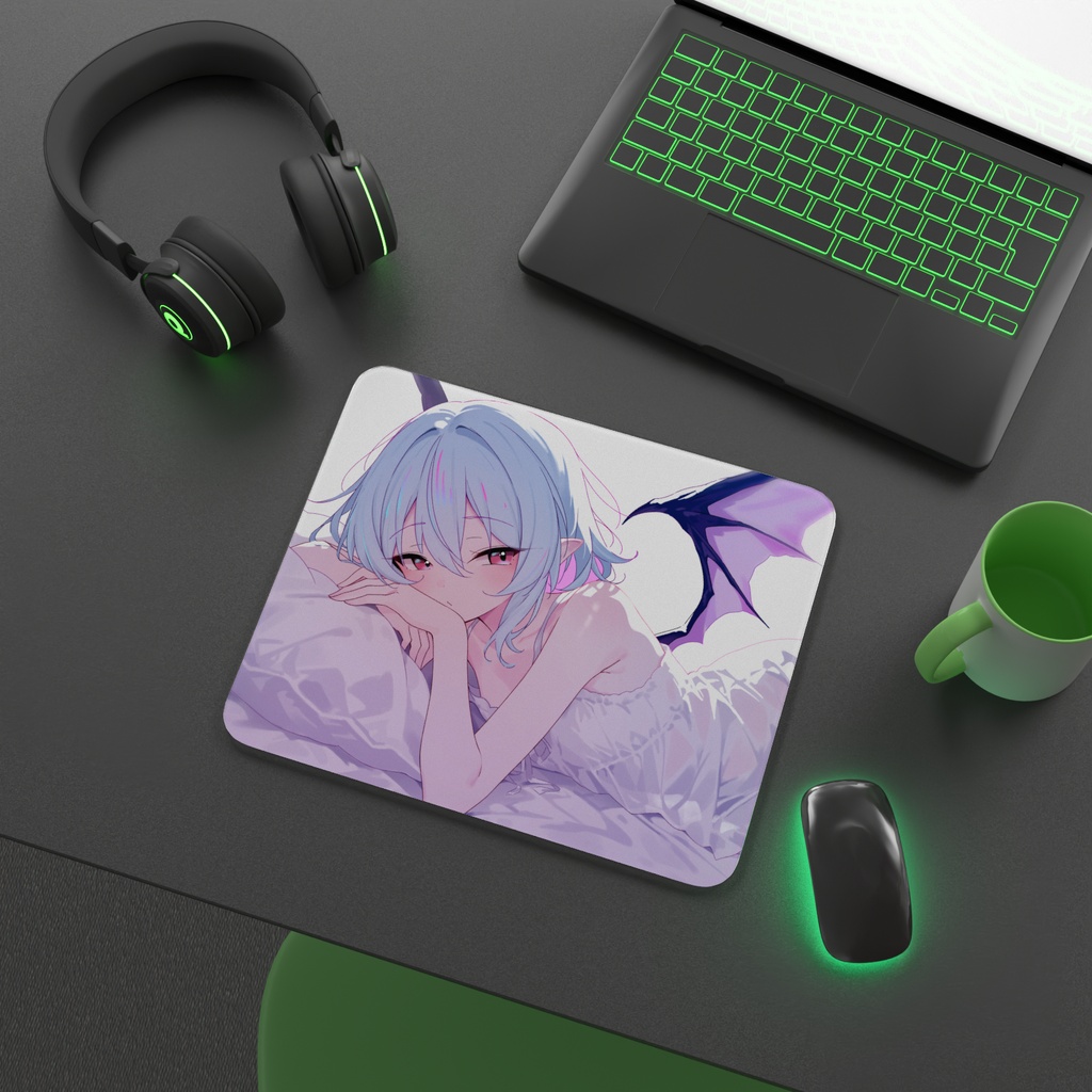 添い寝レミリアガラスマウスパッド