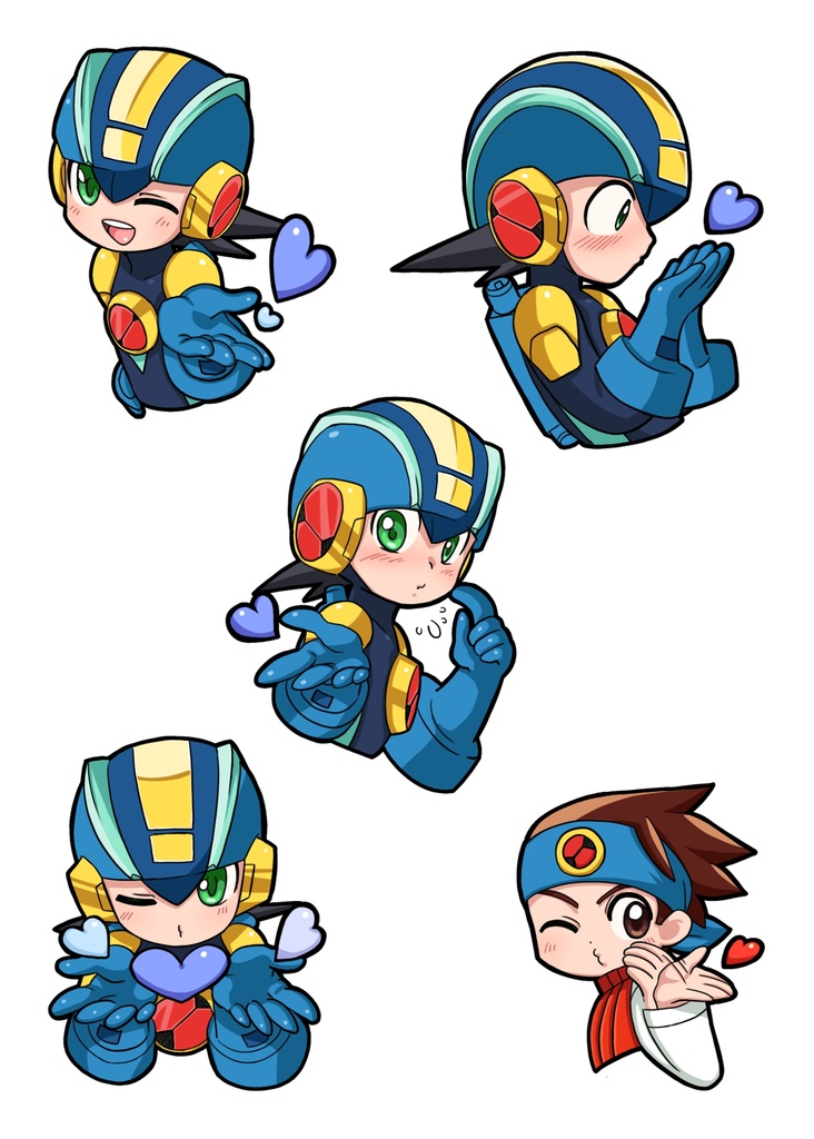 ロックマン投げキッスシール