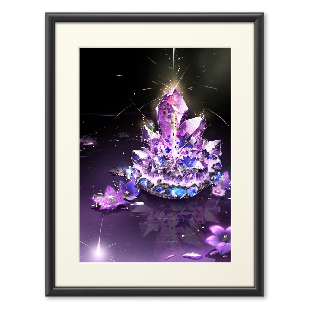 花湧くアメジスト 複製原画