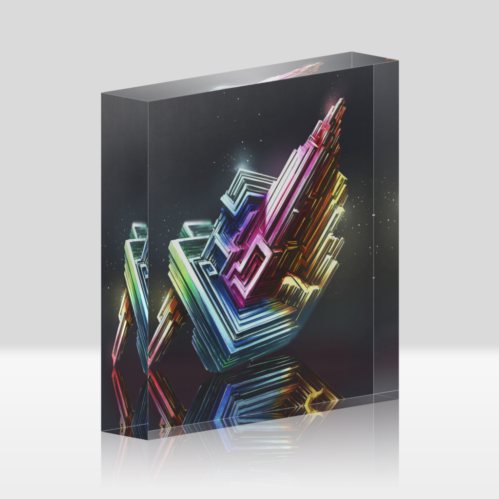 ビスマス結晶 アクリルブロック