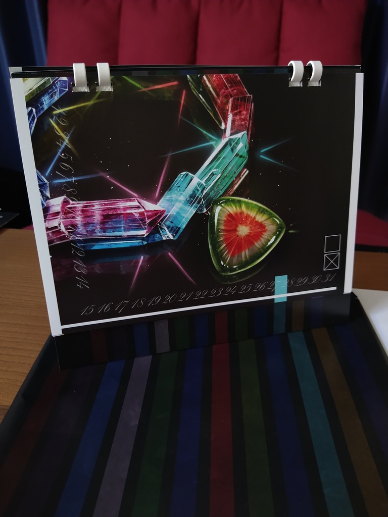 誕生石リバーシブル万年卓上カレンダー