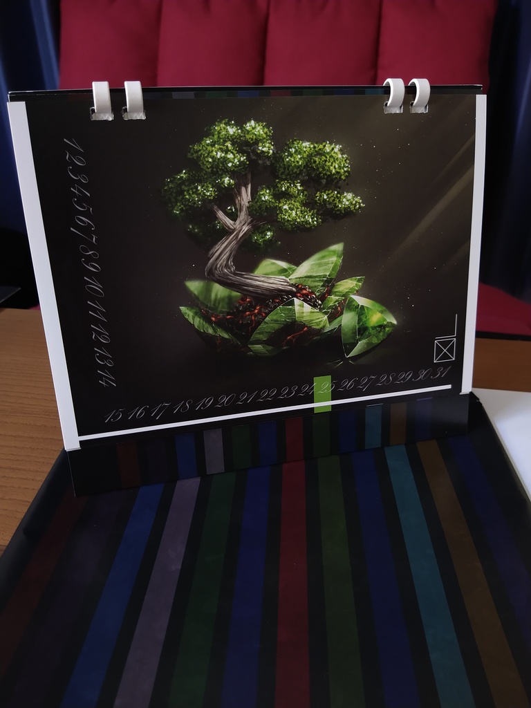 誕生石リバーシブル万年卓上カレンダー