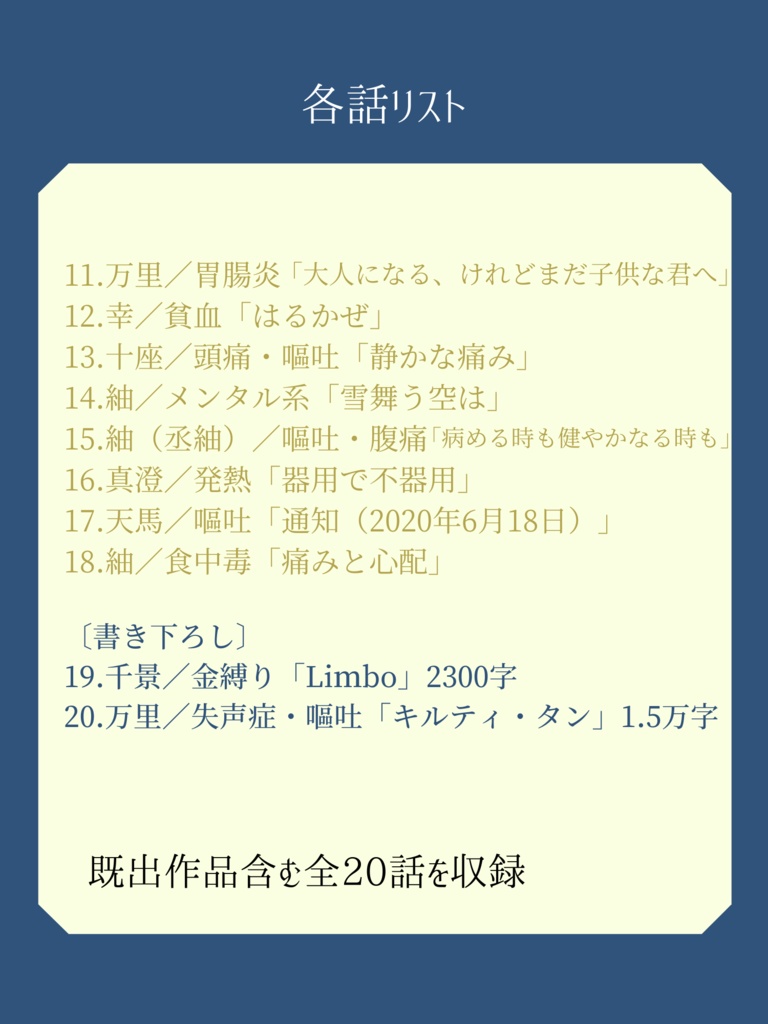 A3!体調不良小説本(再録集)