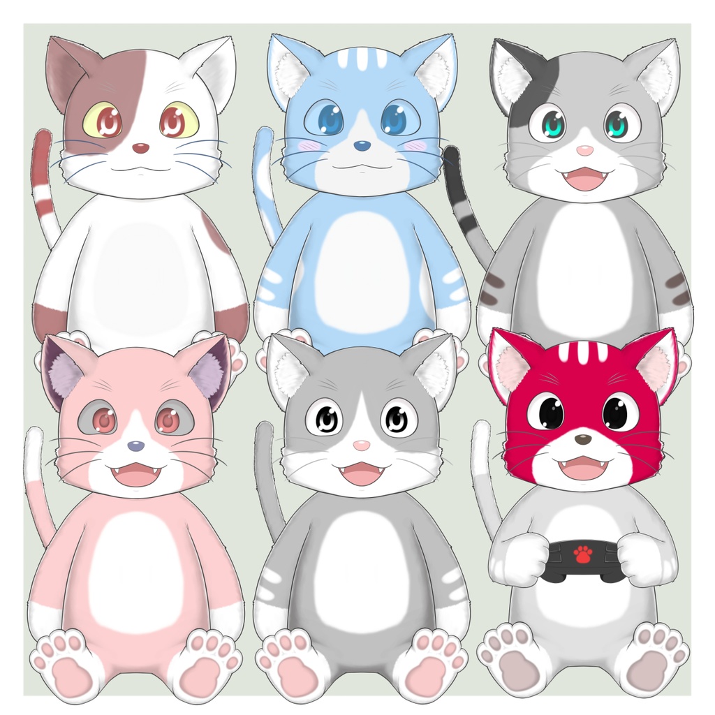 live2d customize model.好きな色と模様にできるゲーミングカスタム猫