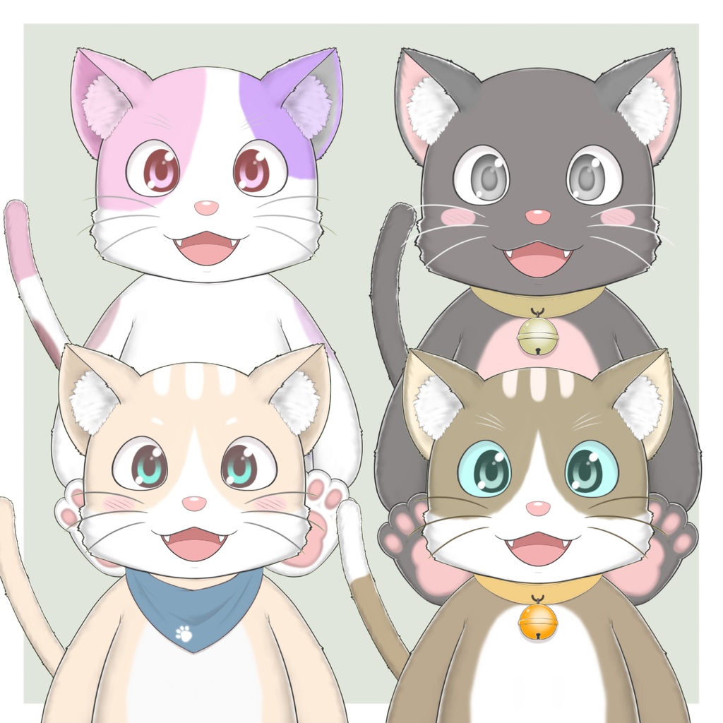 live2d customize model.好きな色と模様にできるゲーミングカスタム猫