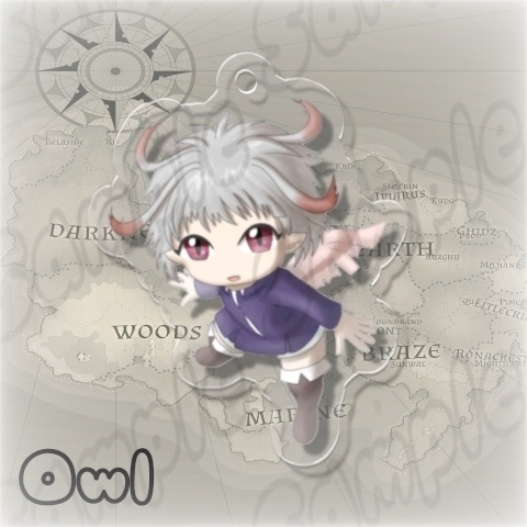 オウルアクリルキーホルダー