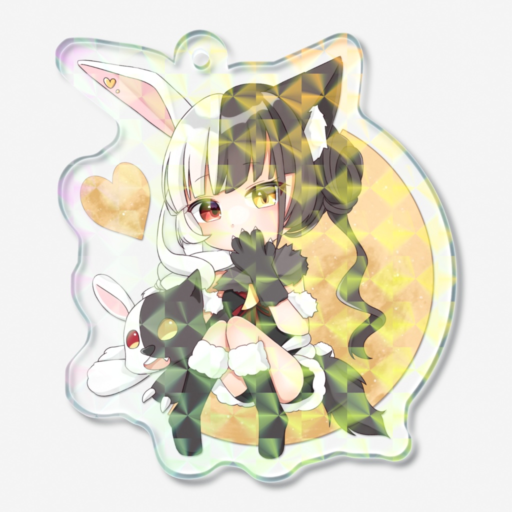 【ホログラムアクリルキーホルダー】半月