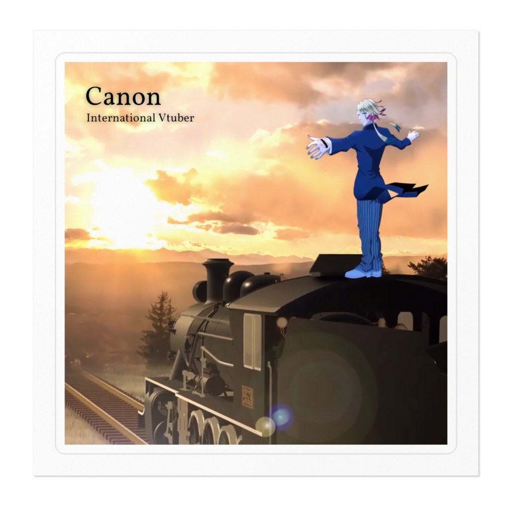 Canon 鬼滅の刃 炎ver ステッカー 夕焼け