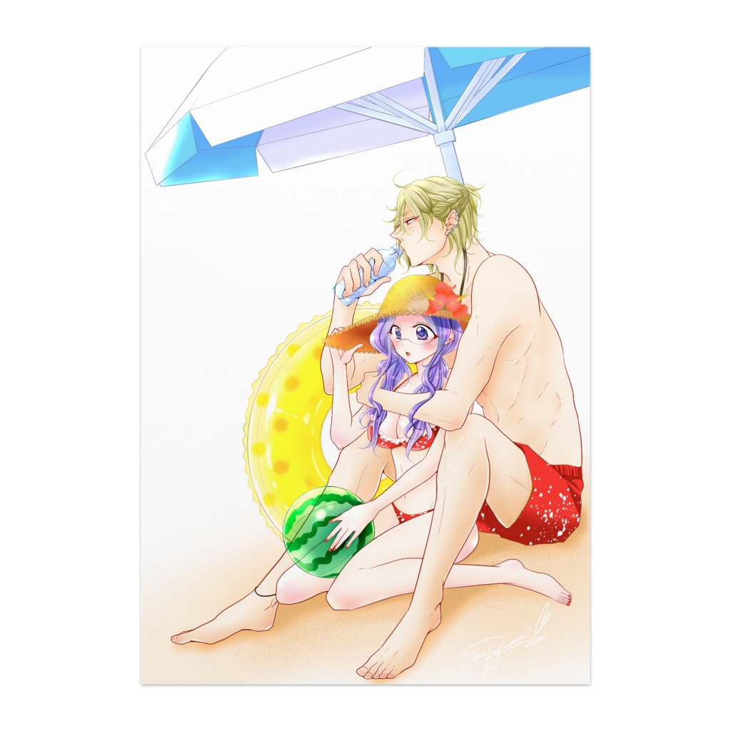 『暁サトちゃん海デート』ポスター