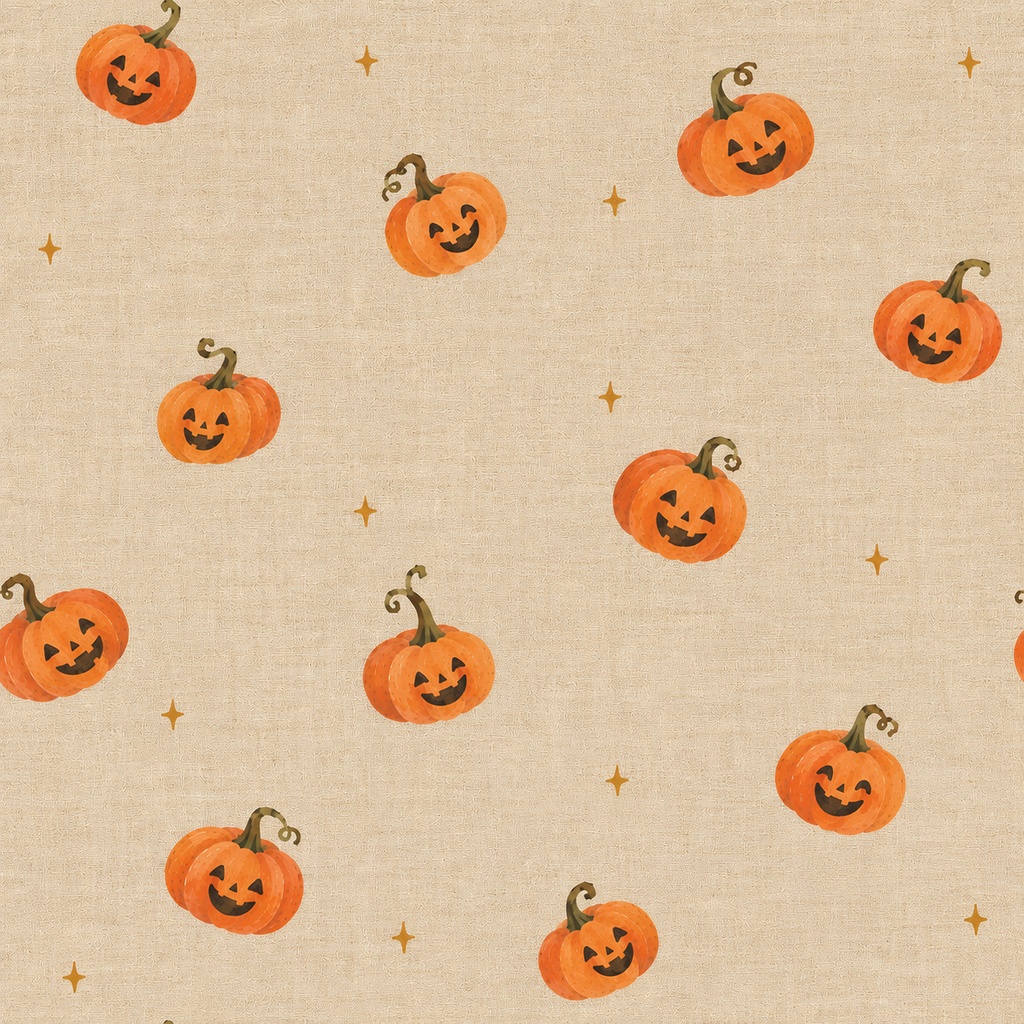 【14枚セット】ハロウィンデジタルペーパー|おばけ・かぼちゃ・コウモリ・黒猫|リネン柄 12×12inch 300dpi