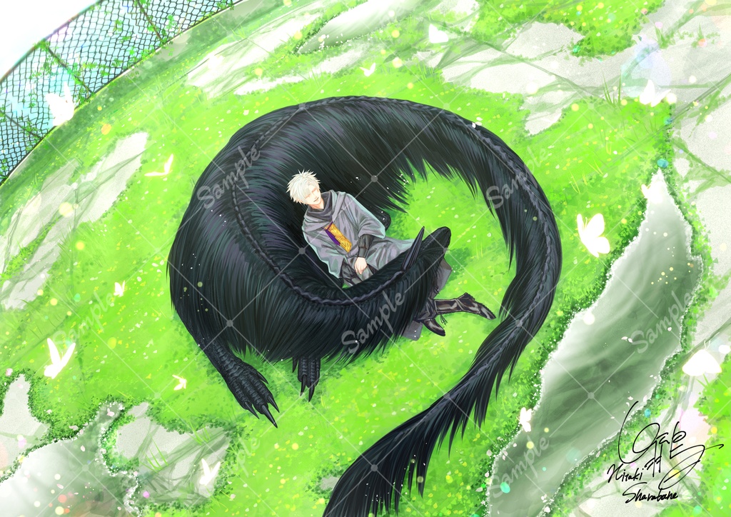 【ペーパースタンド】「虹と友だち」A4イラスト