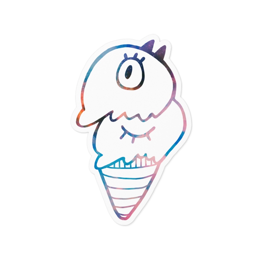 まつげモンスター No.022 アイスクリームステッカー