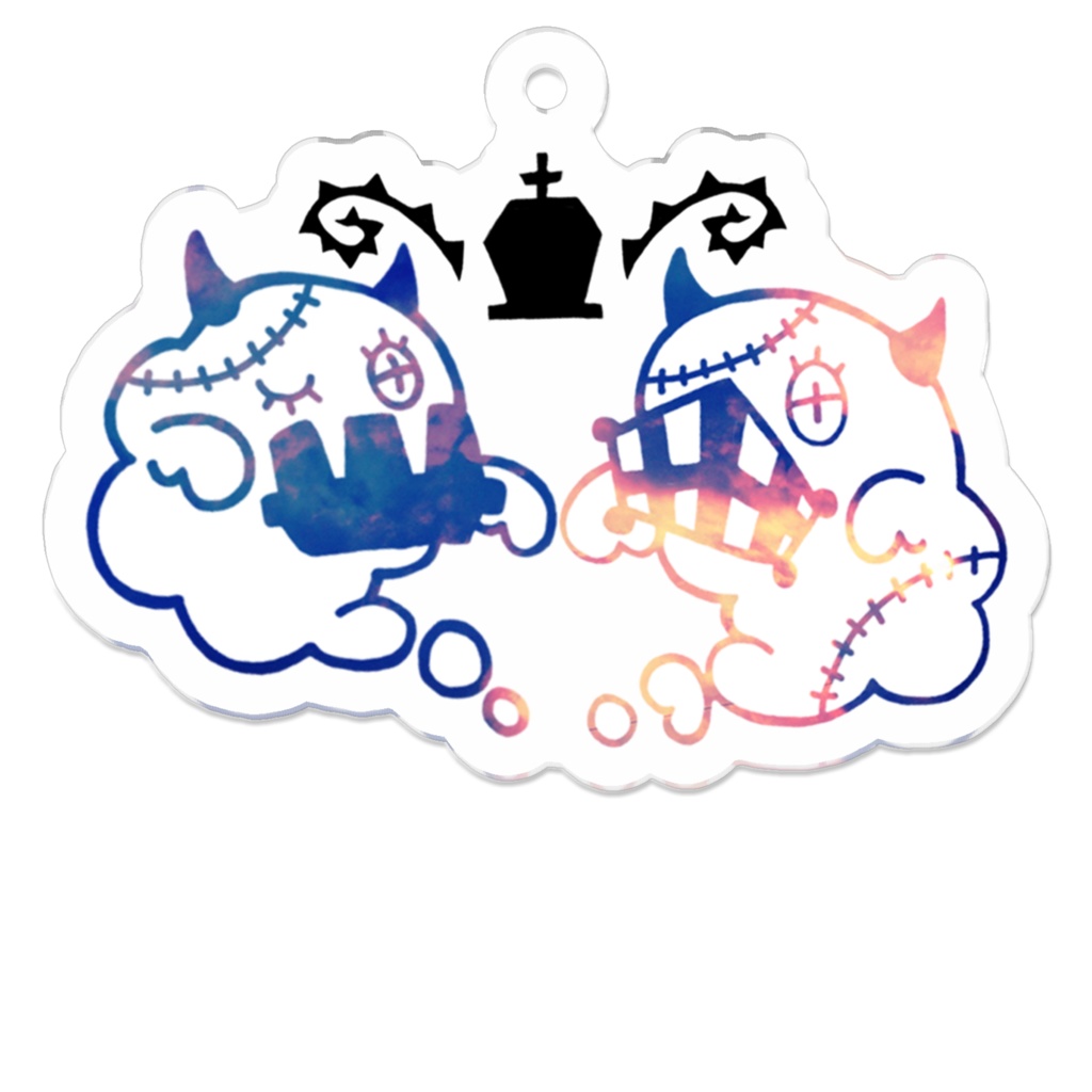 まつげモンスター No.038 No.039 墓守の双子 アクリルキーホルダー 50mm