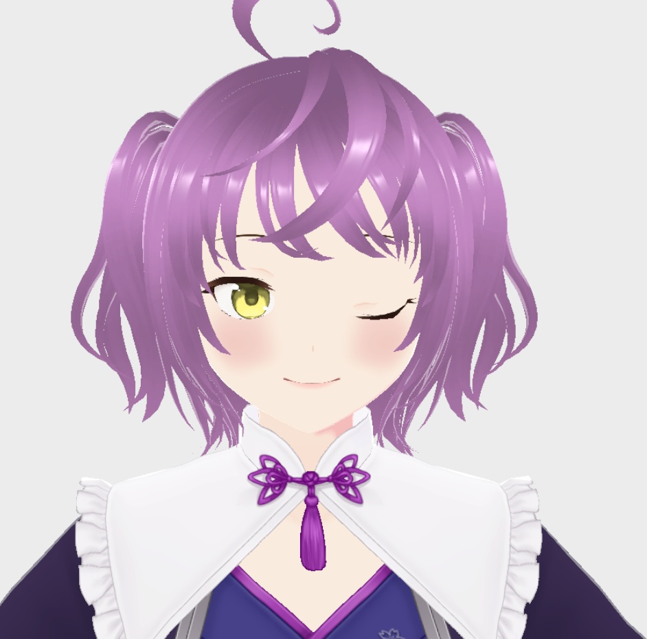 【VRoid無料モデル】 VRoid無料モデル少女 パープル版