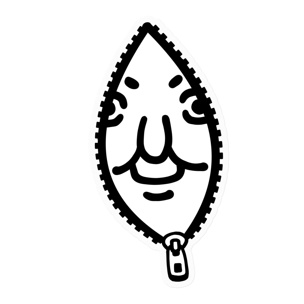 中に人がいるクリアステッカー