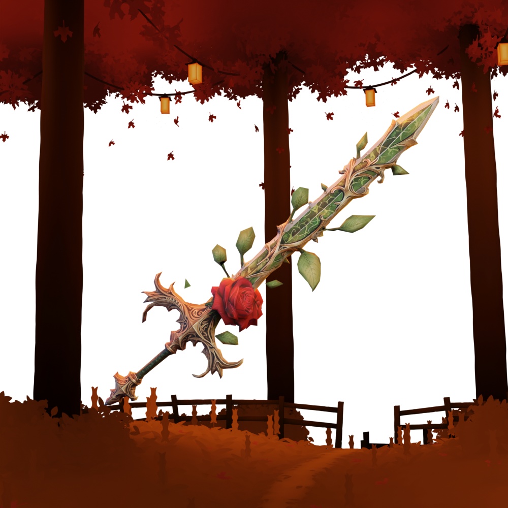 【3Dmodel】 玫瑰荆棘剑