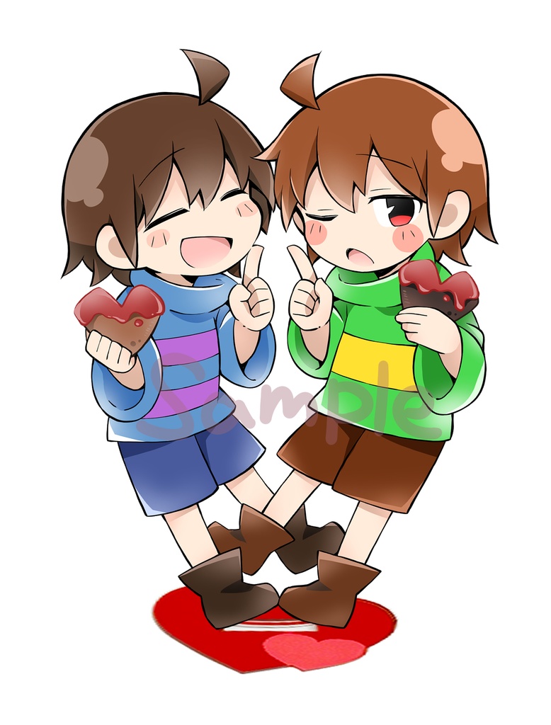 フリスク＆キャラ🍫アクスタ
