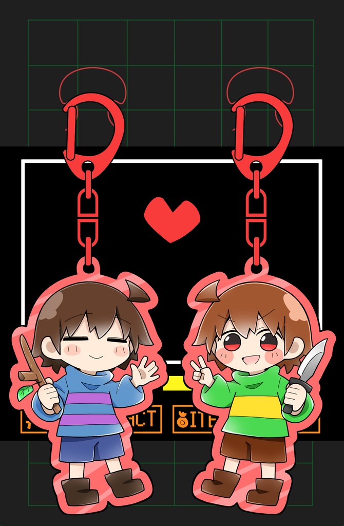 フリスク＆キャラペアアクキー