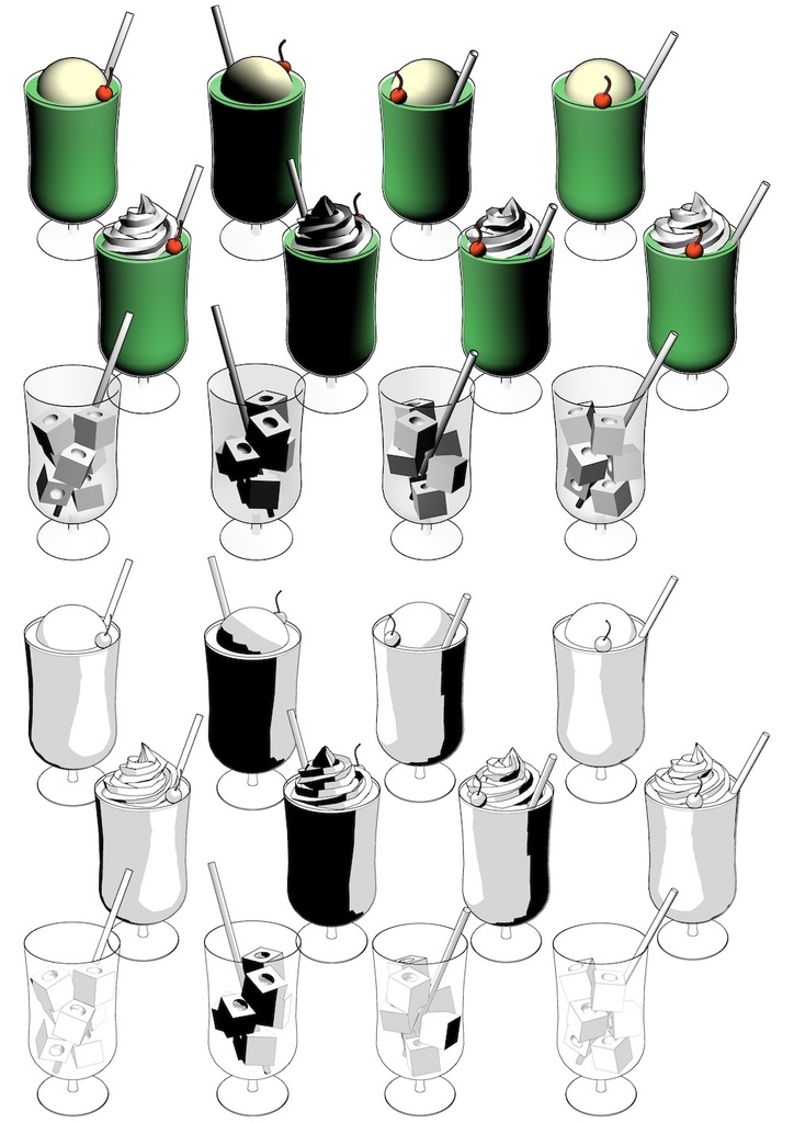 3Dカフェドリンクセット【クリスタ用3D/cs3o】