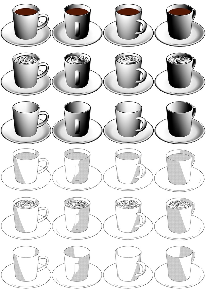 3Dカフェドリンクセット【クリスタ用3D/cs3o】