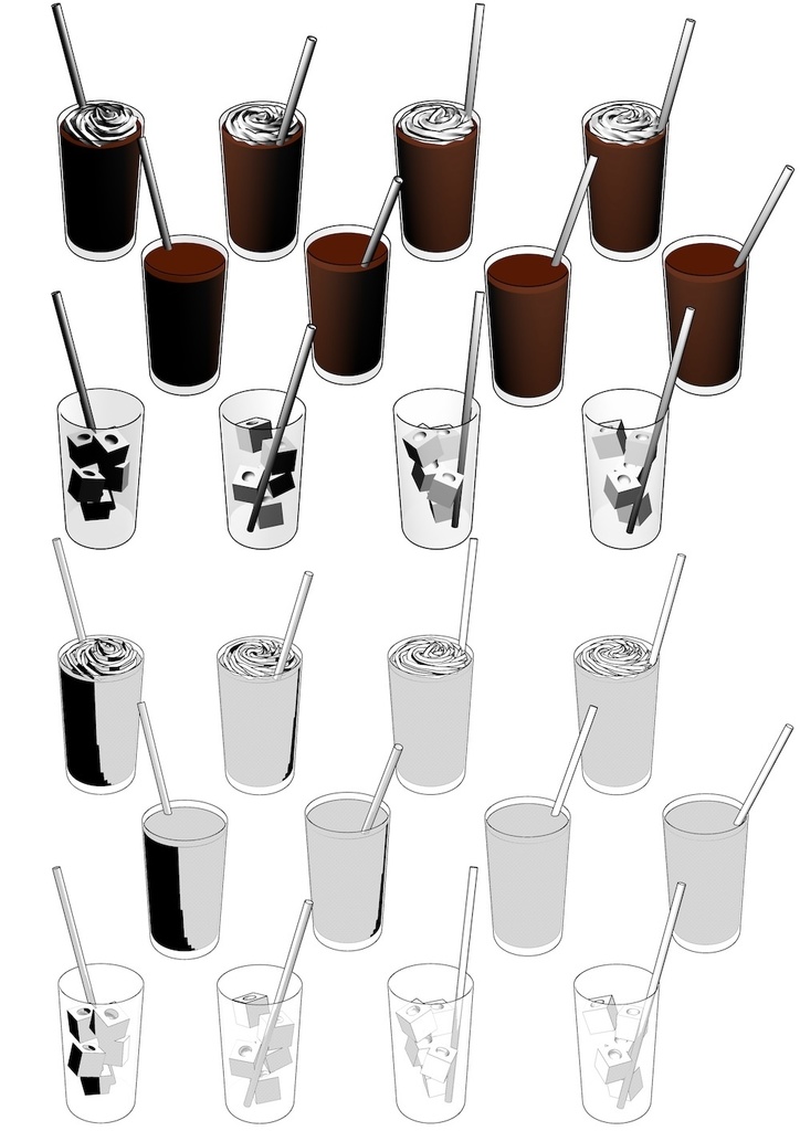 3Dカフェドリンクセット【クリスタ用3D/cs3o】