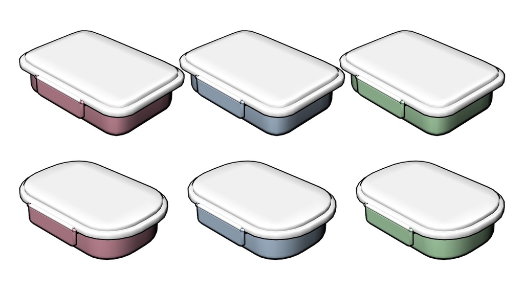 3Dお弁当箱【クリスタ用3D/cs3o】