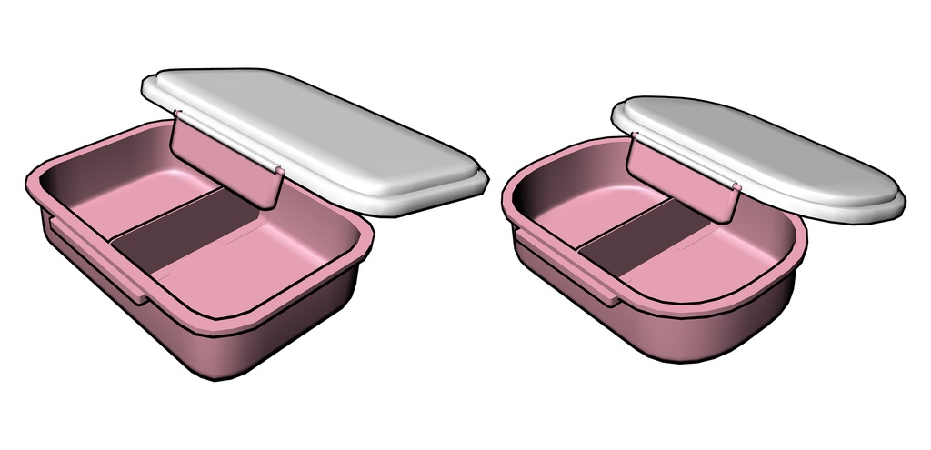 3Dお弁当箱【クリスタ用3D/cs3o】